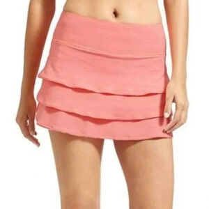 Athleta Swagger Mini Skort Skirt Coral Pink Sz Small